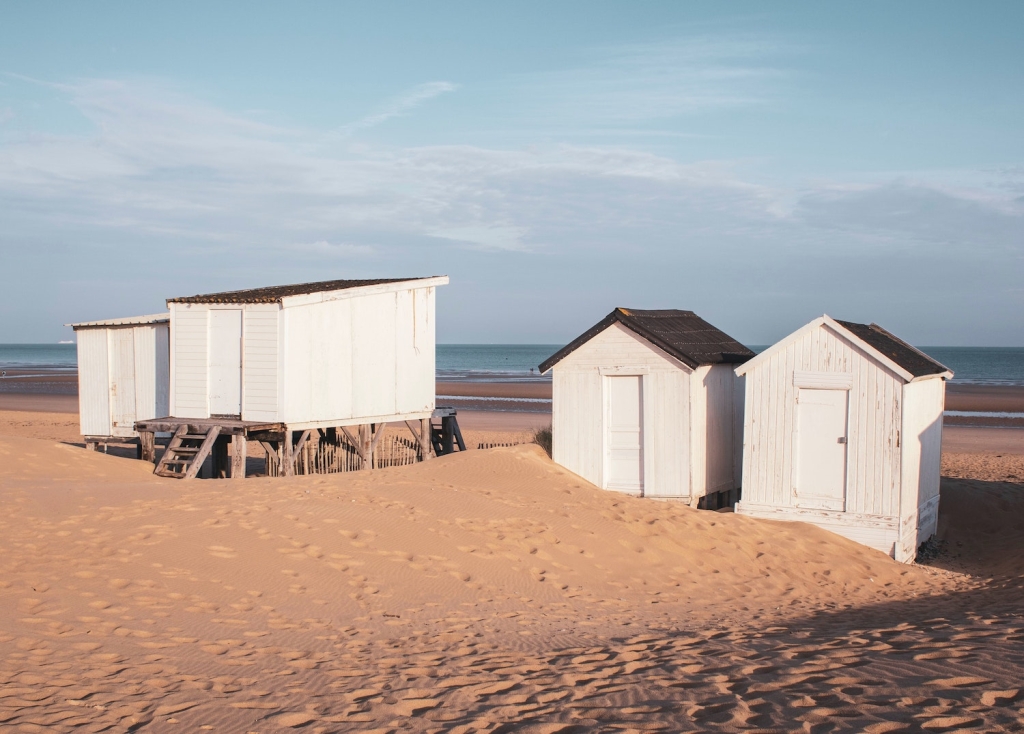 strand van Calais badhuisjes